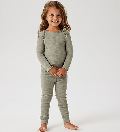 Name It Leggings - Wol - Rib - Noos - NmnWax - Gedroogd Sage