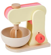 Mixer Kids Concept - Bois - 17 cm - Jaune Clair/Rose