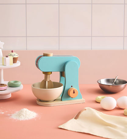 Kids Concept Mixer - Wood - 17 cm - Blue