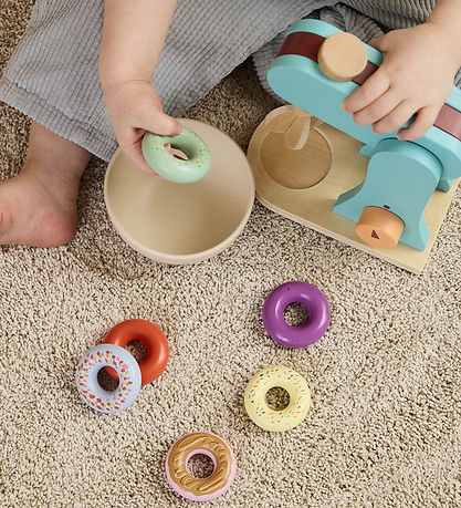 Kids Concept Mixer - Wood - 17 cm - Blue