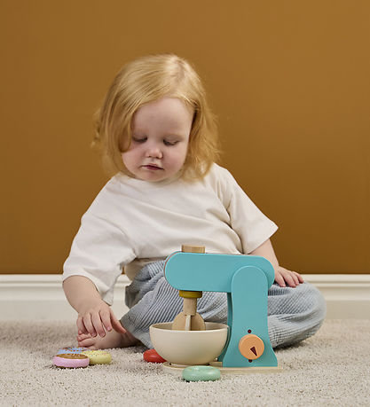 Kids Concept Mixer - Wood - 17 cm - Blue