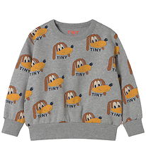 Tiny Cottons Sweatshirt - Hundar - Gråmelerad
