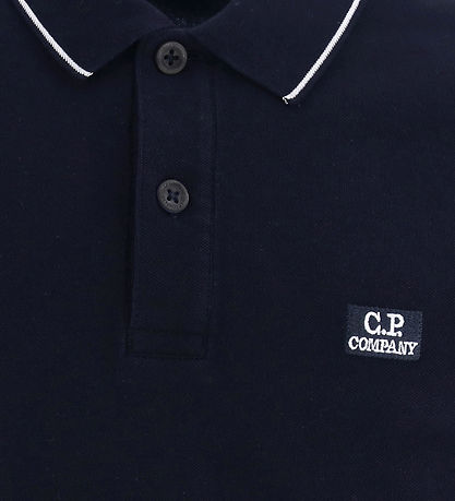 Polo C.P. Company - Total Eclipse Blue av. Blanc