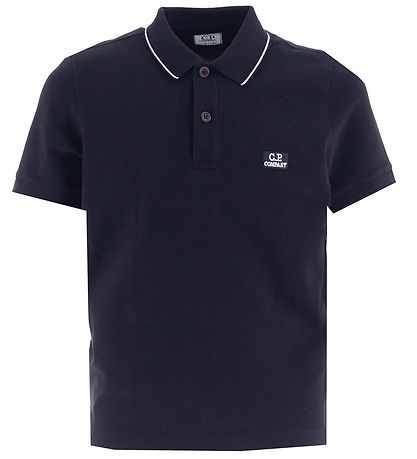 Polo C.P. Company - Total Eclipse Blue av. Blanc
