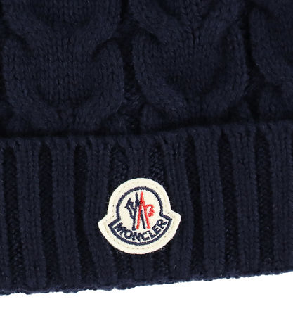 Moncler Beanie - Wool - Navy