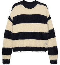Calvin Klein Blouse - Knitted - Whitecap Gray/Black Striped