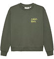 Calvin Klein Sweatshirt - Relaxed Back Print - Thyme Green w. Gu