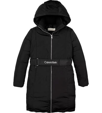 Calvin Klein Polstret Jakke m. Belte - Ck Black