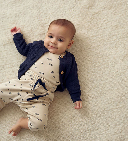 Müsli Broek - Rib - Auto - Baby - Oak/Mos/Stormachtig Blue