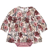 Müsli Bodysuit w. Skirt l/s - Bliss - Nightingale/Root/Nostalgia