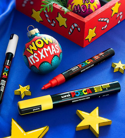 Posca Markers - PC-3M - 4 pcs - Red/Yellow/Blue/Black