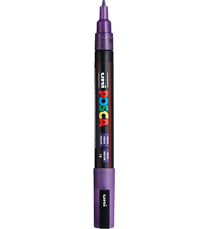 Posca Markers - PC-3M - 4 pcs - Blue/Green/Purple w. Glitter