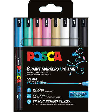 Posca Markers - PC-1m - 8 st. - Metallic Kleuren