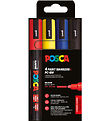 Posca Filzstifte - PC-5M - 4 st. - Rot/Gelb/Blau/Schwarz