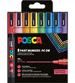 Posca Tuschpennor - PC-3M - 8 st. - Flerfärgad m. Glitter