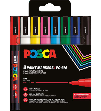 Posca Filzstifte - PC-3M - 8 st. - Mehrfarbig