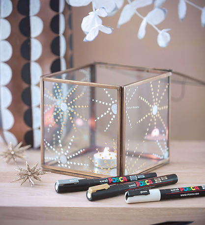 Posca Markers - PC-3M - 4 st. - Goud/Wit/Zilver/Zwart