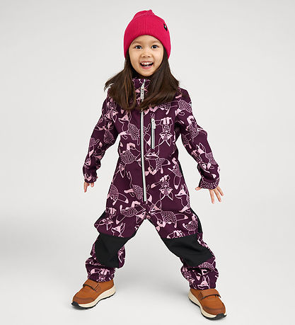 Reima Softshell Dress m. Fleece - Nurmes - Lilla m. Rever
