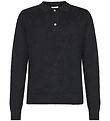 Grunt Polo shirt - Knitted - GrHam - Black Melange