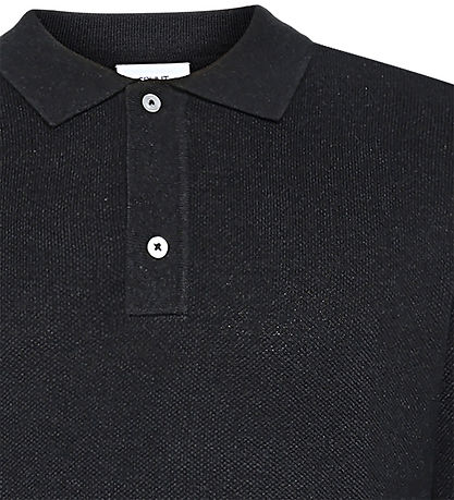 Grunt Poloshirt - Strick - GrHam - Black Melange