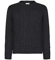 Grunt Blouse - Knitted - GrTue - Black Melange