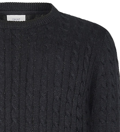 Grunt Blouse - Knitted - GrTue - Black Melange