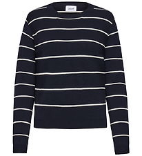 Grunt Blouse - Knitted - GrFerro - Navy Stripe
