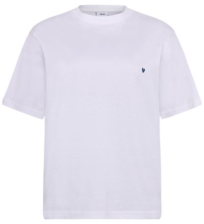 T-Shirt Grunt - GrCatel - Blanc av. Bleu
