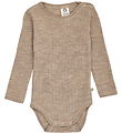 Müsli Romper l/s - Rib - Wol - Conditioner Melange