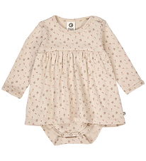 Müsli Klänningsbody l/ä - Aster - Oak/Nostalgi Rose/Beige