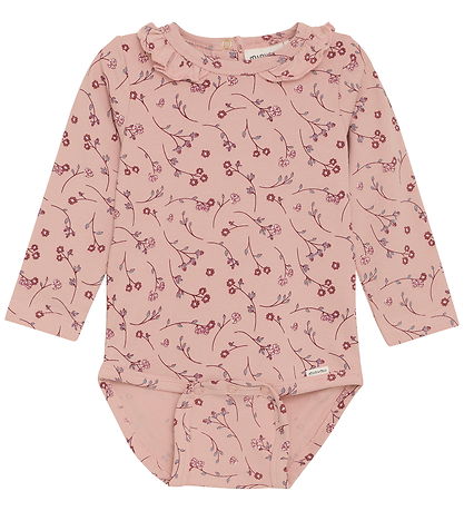 Minymo Bodysuit l/s - AOP - Misty Rose