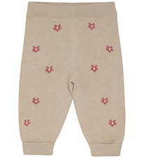 Minymo Byxor Stickning - Beige Melange
