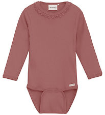 Minymo Bodysuit l/s - Rib - Withered Rose