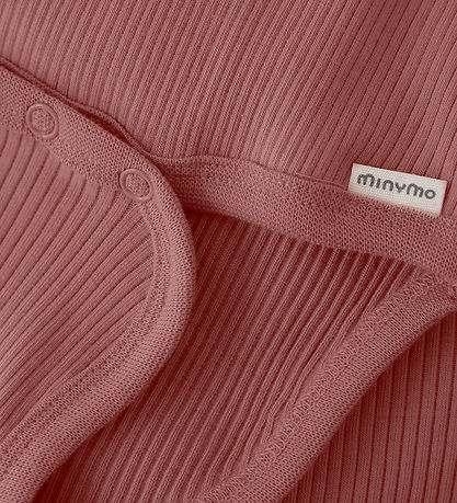 Minymo Bodysuit l/s - Rib - Withered Rose