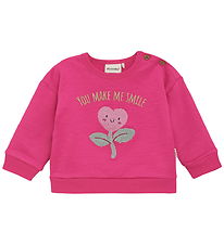 Minymo Sweatshirt - Fuchsia Fedora m. Tryck