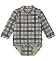 Minymo Romper l/s - AOP - Oxford Tan