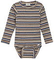Minymo Bodysuit l/s - Rib - China Blue