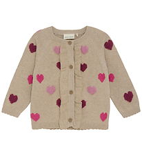 Minymo Cardigan Stickning - Beige Melange