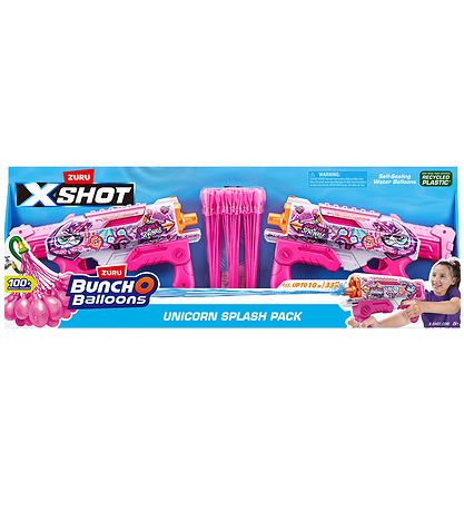 Bunch O Balloons Water guns w. Water balloons - 2-Pack - Unicorn