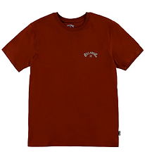 Billabong T-shirt - Arch Wave - Brick w. Print