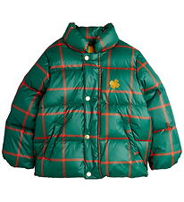 Mini Rodini Puffer Jacket - Blanket - Green/Red Check