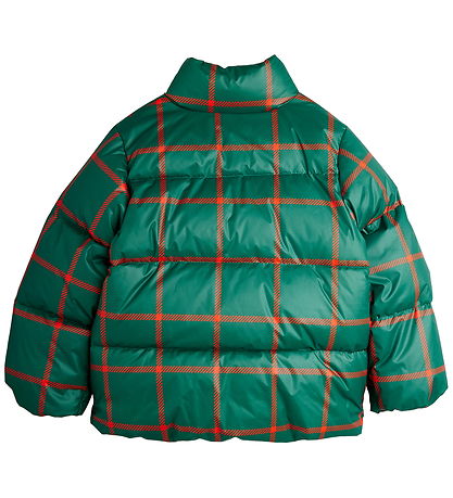 Mini Rodini Puffer Jacket - Blanket - Green/Red Check