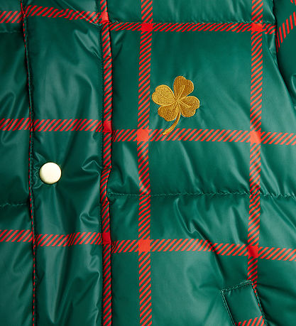 Mini Rodini Puffer Jacket - Blanket - Green/Red Check