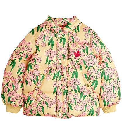 Mini Rodini Puffer Jacket - Alpine Flowers - Yellow