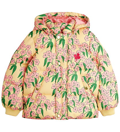 Mini Rodini Puffer Jacket - Alpine Flowers - Yellow