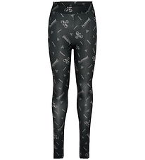 Hummel Leggings - hmlJR Gym - Black/Ebony w. Logo