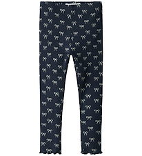 Name It Leggings - Rib - NmfKarinna - Navy Blazer m. Bogen