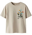 Name It T-shirt - NkmLaurel - Peyote w. Flowers