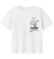 Name It T-shirt - NkmLaurel - Bright White w. Flowers