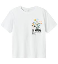 Name It T-Shirt - NkmLaurel - Bright White m. Bloemen